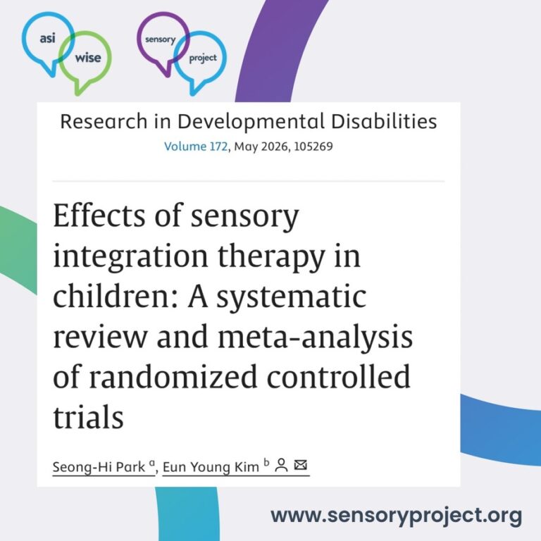 Effects of sensory integration therapy in children: A systematic review and meta-analysis of randomized controlled trials