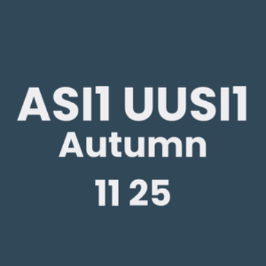 Group logo of ASI1 UUSI1 2025 / Autumn November